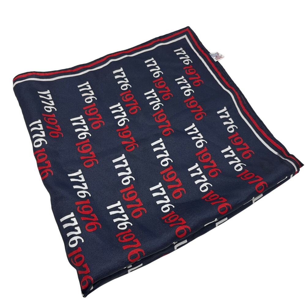 Vintage Durazon 1776 1976 Centennial Scarf USA Casual Knit Red White Blue